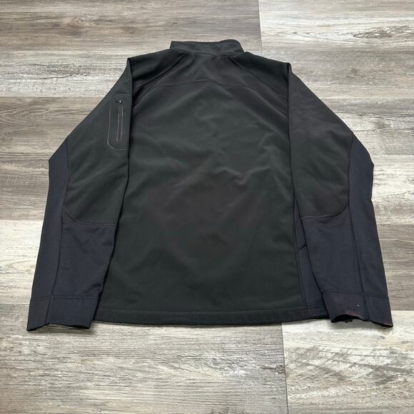 The North Face Black Red Mens Large 1/2 Zip Mock Neck Pullover Soft Shell Jacket - Picture 3 of 9